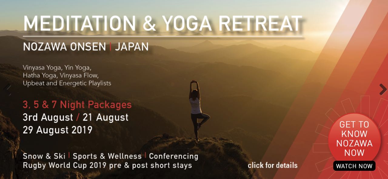 Yoga Retreat Banner 2019 - Nozawa Holidays