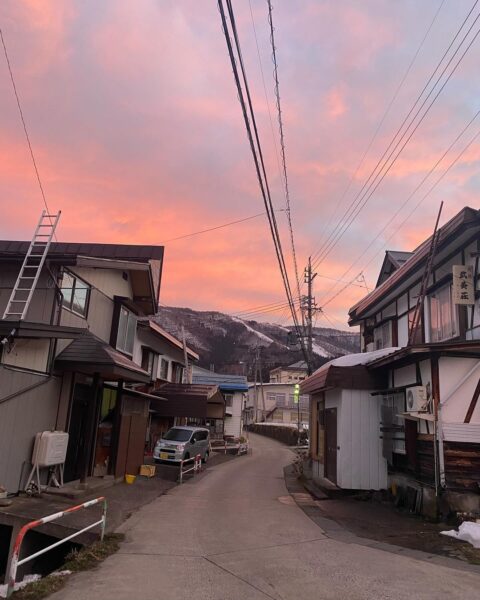 Colourful skies above Nozawa