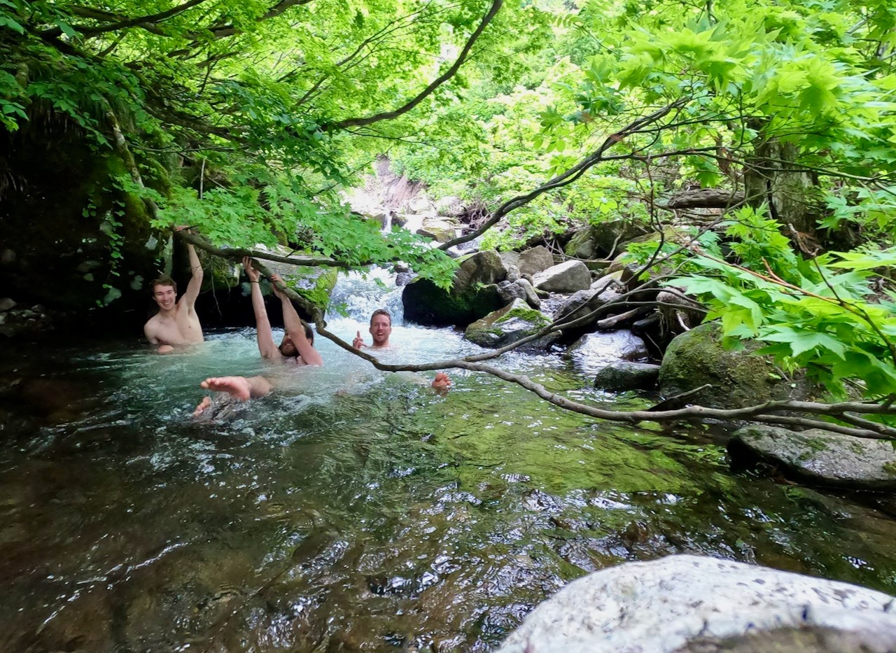 Take a chilly dip in Nozawa's creeks in the Summer