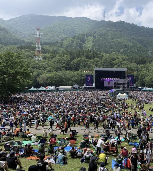 Crowds gathered to celebrate last years Fuji Rock Festival