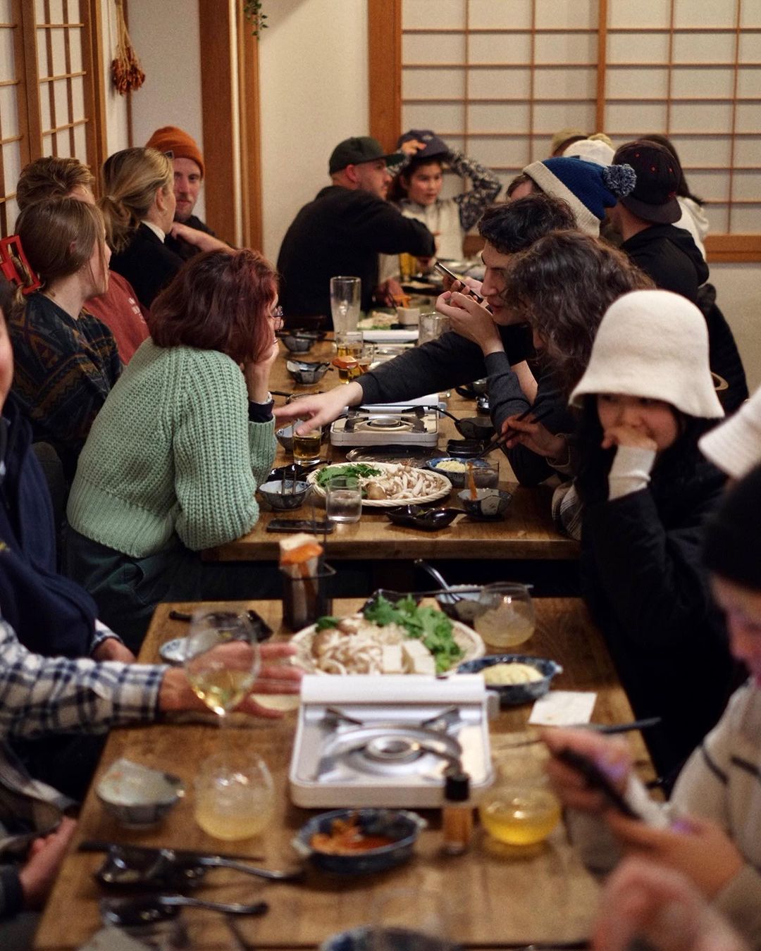 Nozawa Holidays staff dinner party at Hot Potts