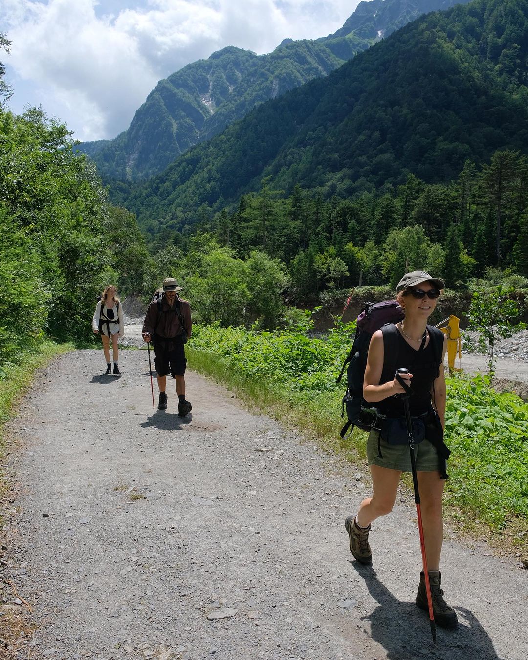 Many trails available to hike with huts to stay overnight 