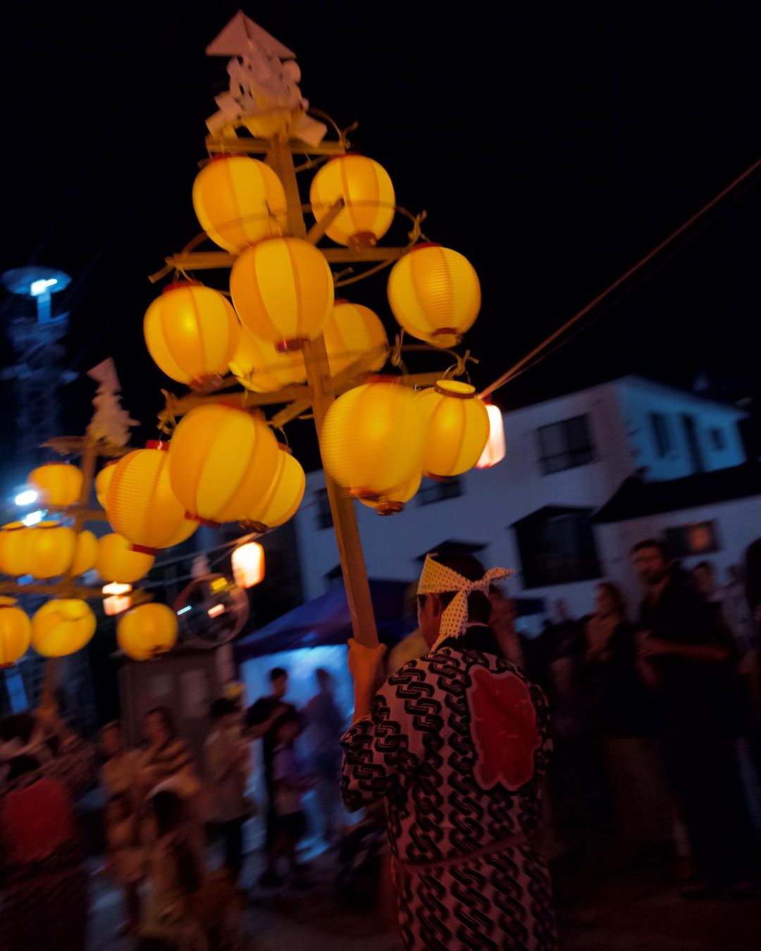 Lanterns and fire lit up the streets of Nakao during this years Nakao Festival