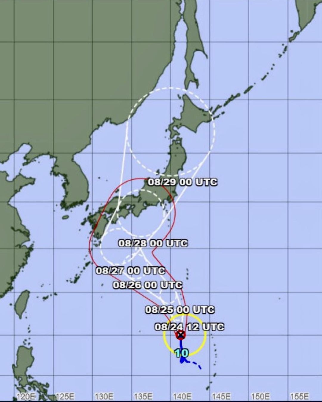 Typhoon slowly rolling in making its way towards Nozawa