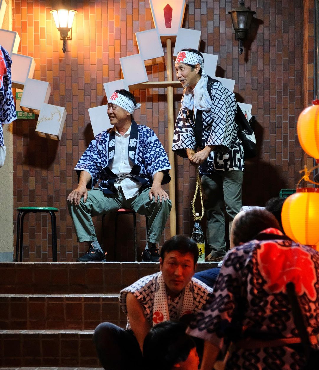 Busy streets of Nozawa Onsen Village during annual celebrations