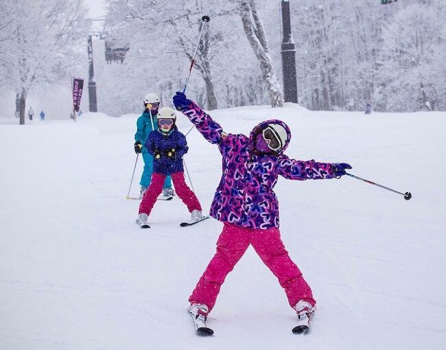 Kids mastering the slopes of Mt. Kenashi