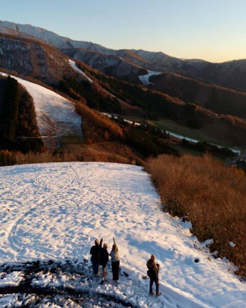 Enjoying the views from Nozawa's higher grounds