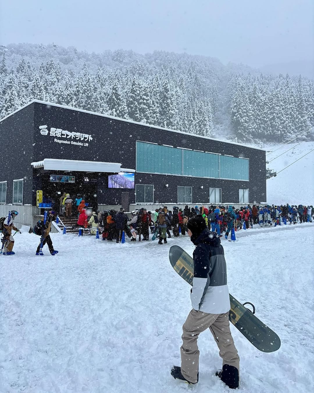 Nagasaka Gondola Station has seen many at the early hours of the day hungry for those powder laden slopes 