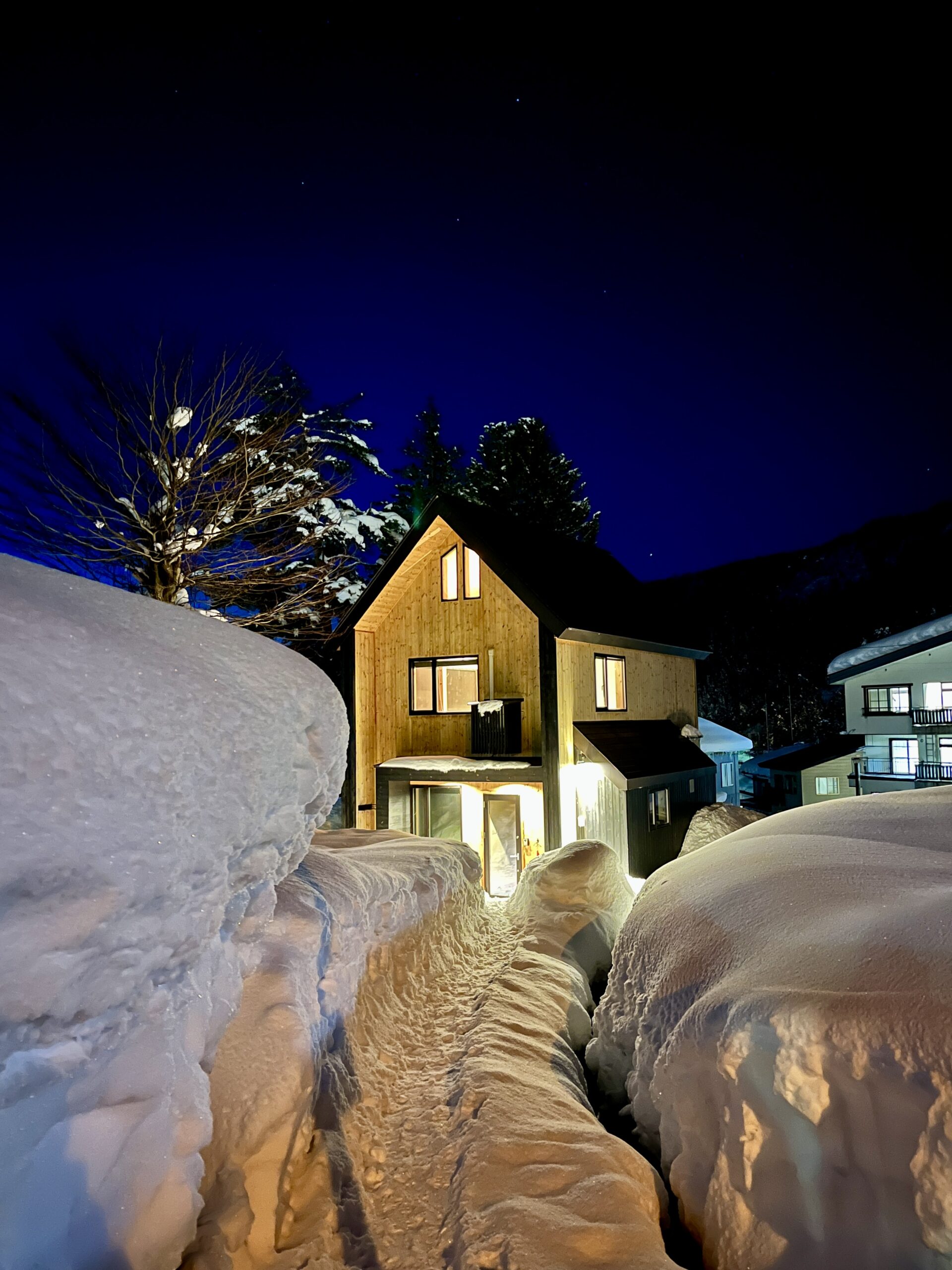 Snowy landscapes surrounding one of our eco friendly properties in the village