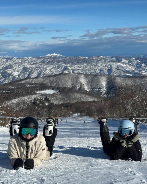 Soaking up the sunshine on the mountain!