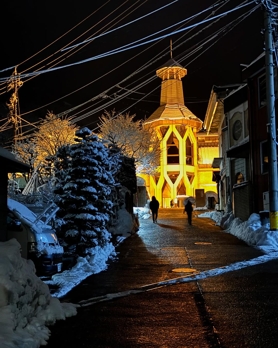 Nozawa turns cozy at night time