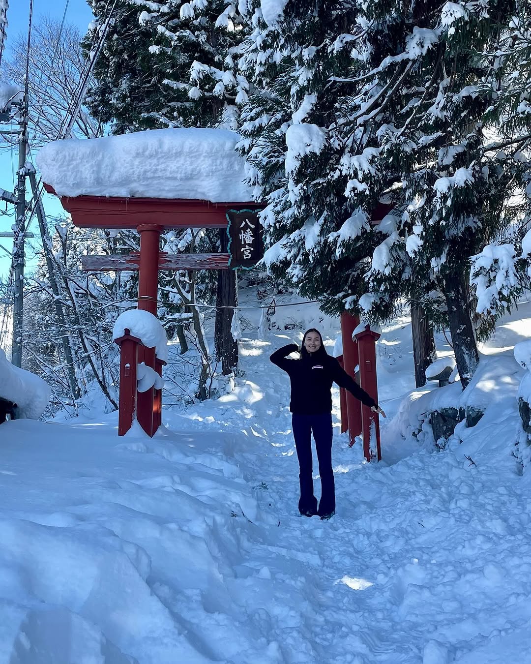 Shrines and Toris scattered across Nozawa Onsen's Village 