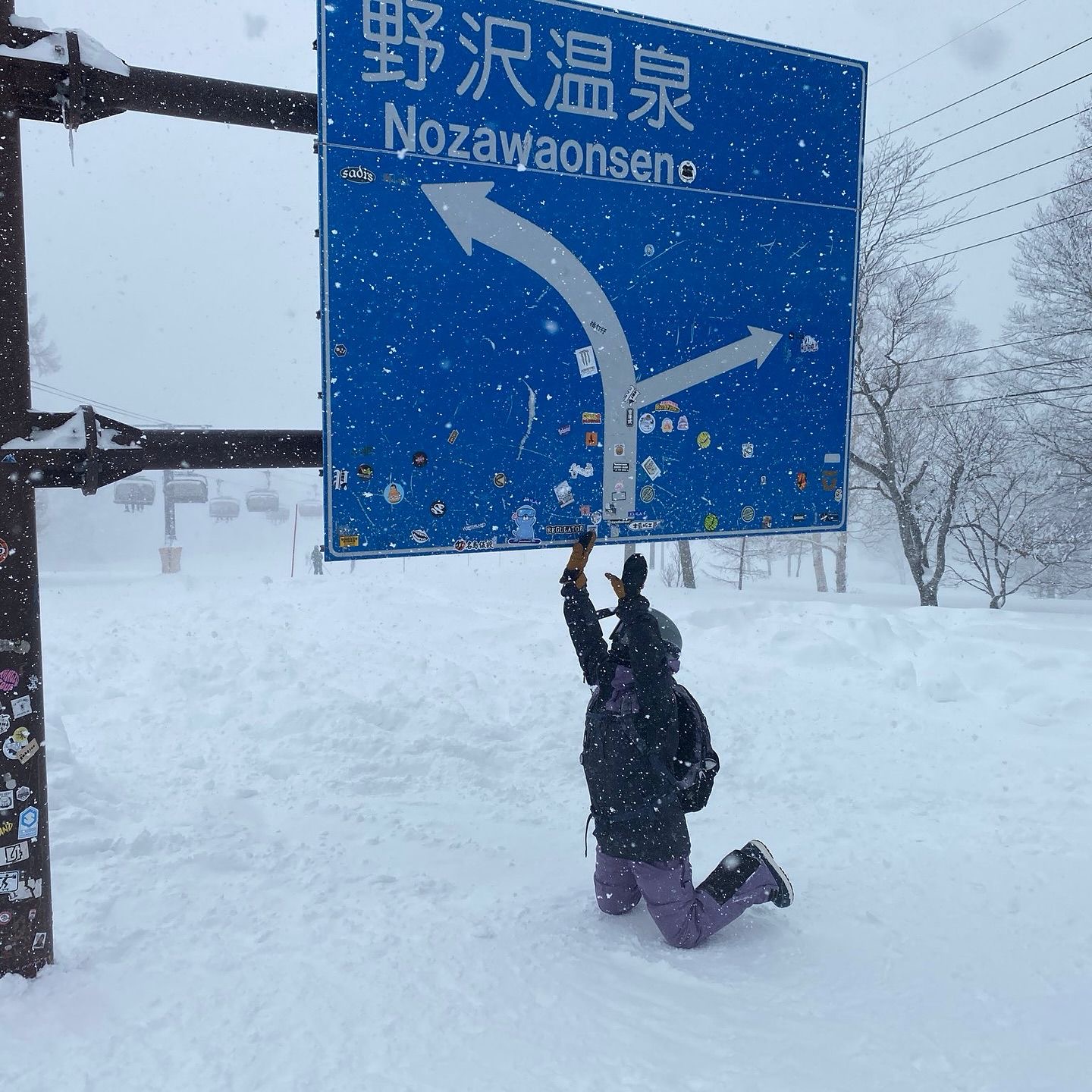 The snow is getting higher and higher in Nozawa